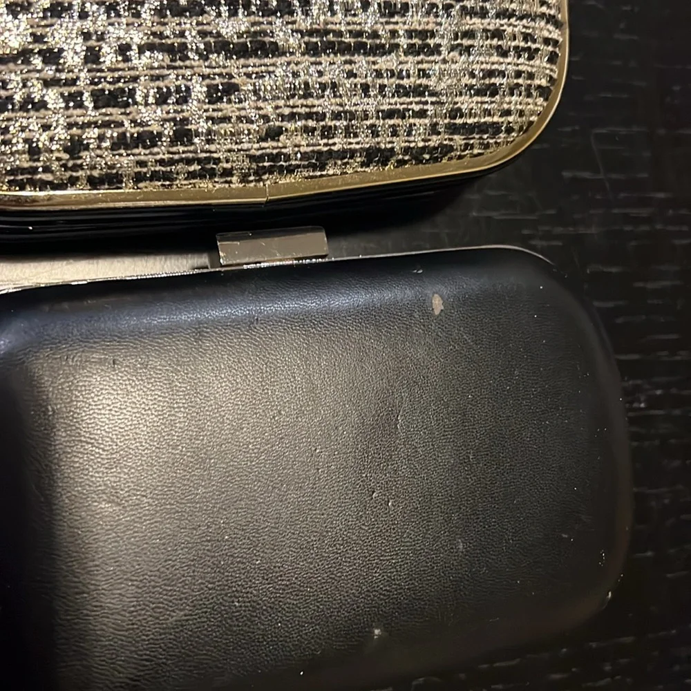 Express Stylish Black and Gold Clutch set of 2